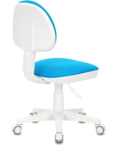 Купить Кресло детское БЮРОКРАТ KD-3, на колесиках, ткань, голубой [kd-3/wh/tw-55]  в E-mobi