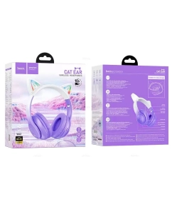 Купить Беспроводные наушники Hoco W42 Cat ear Purple grape (H153)  в E-mobi