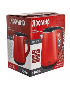 Купить Чайник электрический Яромир ЯР-1059 1.8 л красный  в E-mobi