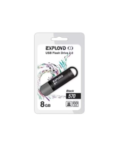 Купить Флешка Exployd 570 8ГБ Black (EX-8GB-570-Black) в E-mobi