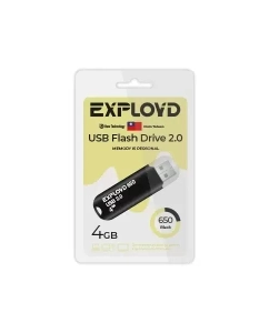 Купить Флешка EXPLOYD 650 4 ГБ черный (EX-4GB-650-Black) в E-mobi