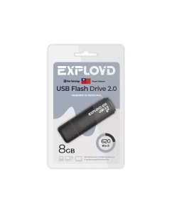 Купить Флешка EXPLOYD 620 8 ГБ черный (EX-8GB-620-Black) в E-mobi