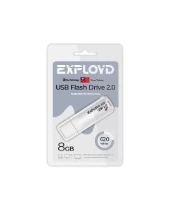 Купить Флешка EXPLOYD 620 8 ГБ белый (EX-8GB-620-White)  в E-mobi