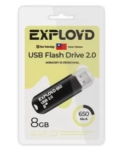 Купить Флешка Exployd 8 ГБ черный (EX-8GB-650-Black) в E-mobi