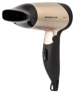 Купить Фен Ergolux 13129 1200 Вт золотистый, черный в E-mobi
