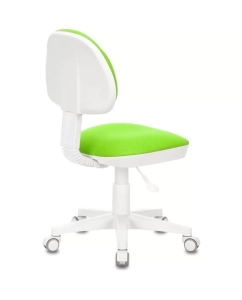 Купить Кресло детское БЮРОКРАТ KD-3, на колесиках, ткань, салатовый [kd-3/wh/tw-18]  в E-mobi