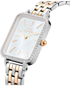 Купить Наручные часы Daniel Wellington Quadro 20x26 Bezel  5-link White MOP TT G/S  в E-mobi