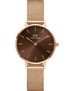 Купить Наручные часы Daniel Wellington Petite Amber 28 RG Brown в E-mobi