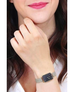 Купить Наручные часы Daniel Wellington Quadro 20X26 Pressed Evergold G Black  в E-mobi