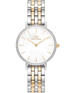 Купить Наручные часы Daniel Wellington Petite 28 Bezel 5-link White MOP TT G/S в E-mobi