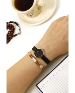 Купить Наручные часы Daniel Wellington Petite 24 Pressed Ashfield RG Black  в E-mobi