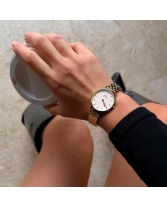 Купить Наручные часы Daniel Wellington Petite Lumine 28 5-Link G/S White  в E-mobi