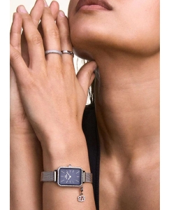 Купить Наручные часы Daniel Wellington Quadro Charm Bezel 20x26 Sterling Black MOP S  в E-mobi