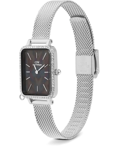 Купить Наручные часы Daniel Wellington Quadro Charm Bezel 20x26 Sterling Black MOP S  в E-mobi