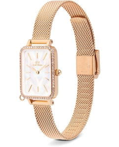 Купить Наручные часы Daniel Wellington Quadro Charm Bezel 20x26 Evergold White MOP G  в E-mobi