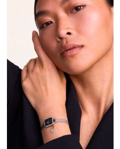 Купить Наручные часы Daniel Wellington Quadro Mini Charm Bezel 15.4x18.2 Sterling Black MOP S  в E-mobi