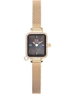Купить Наручные часы Daniel Wellington Quadro Mini Charm Bezel 15.4x18.2 Evergold Black MOP G в E-mobi
