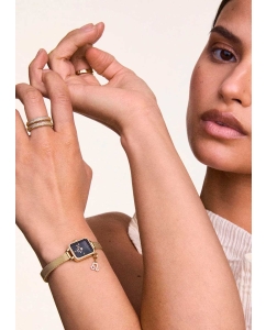 Купить Наручные часы Daniel Wellington Quadro Mini Charm Bezel 15.4x18.2 Evergold Black MOP G  в E-mobi