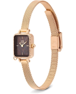Купить Наручные часы Daniel Wellington Quadro Mini Charm Bezel 15.4x18.2 Evergold Black MOP G  в E-mobi