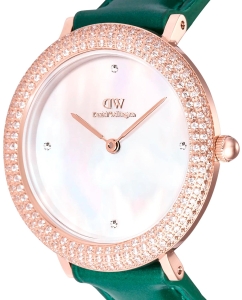 Купить Наручные часы Daniel Wellington Crystalline Bezel 32 Green Croc White MOP RG  в E-mobi