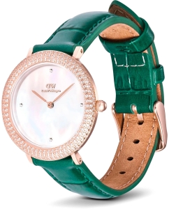 Купить Наручные часы Daniel Wellington Crystalline Bezel 32 Green Croc White MOP RG  в E-mobi