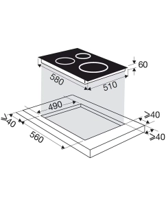 Купить Встраиваемая варочная панель индукционная Brandt BPI3641PB черный  в E-mobi