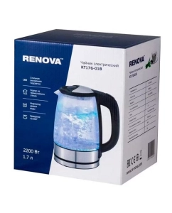 Купить Чайник электрический RENOVA KT17G-01B 1.7 л серебристый  в E-mobi