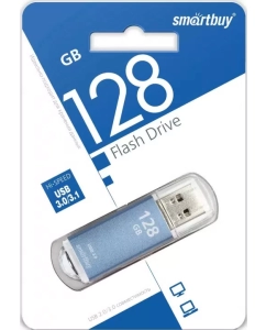 Купить Флешка SmartBuy V-Cut 128ГБ Cyan (SB128GBVC-B3) в E-mobi