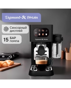 Купить Рожковая кофеварка Zigmund & Shtain ZCM882 черный в E-mobi