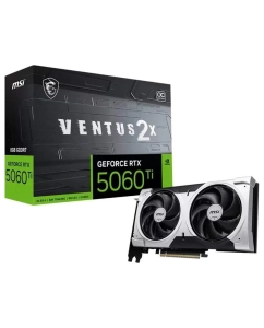 Купить Видеокарта MSI RTX 5060 TI 8G VENTUS 2X OC PLUS, 2617/28000 128bit GDDR7 HDMI 3хDP  в E-mobi