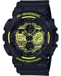 Купить Японские наручные часы Casio G-SHOCK GA-140DC-1AER с хронографом в E-mobi