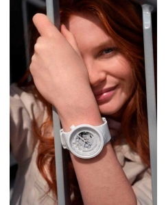 Купить Швейцарские керамические наручные часы Swatch SB03W100  в E-mobi