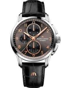 Купить Швейцарские механические наручные часы Maurice Lacroix PT6388-SS001-321-2 с хронографом в E-mobi