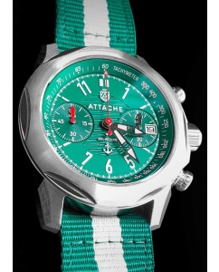 Купить Российские наручные часы ATTACHE MARINE-CHRONO-SGREEN1 с хронографом  в E-mobi