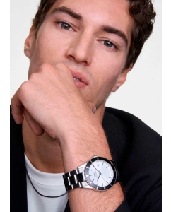 Купить Наручные часы Daniel Wellington Iconic Paradigma 40 Link White Sunray Black Bezel S  в E-mobi