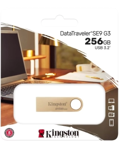 Купить Флеш диск Kingston DataTraveler SE9 256ГБ, USB3.0, золотистый в E-mobi
