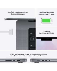 Купить Ноутбук APPLE Macbook PRO MK193RU/A M1 PRO 16" 16GB/1TB SG  в E-mobi