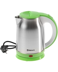 Купить Чайник электрический SAKURA SA-2147G 1.8 л зеленый, серебристый в E-mobi