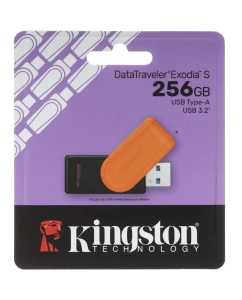 Купить USB Flash накопитель 256GB Kingston DataTraveler Exodia (DTXS/256GB) USB 3.0 Оранжевый в E-mobi