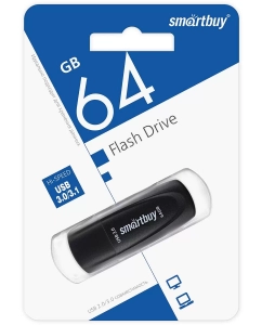 Купить Флэш диск Smartbuy 64GB Scout Black (SB64GB3SCK) в E-mobi