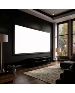 Купить Экран для проектора S-OK SCFRV-332x186 150&quot; 16:9 на бархатной раме, PS White, черная рама  в E-mobi