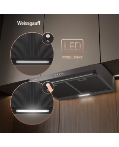 Купить Плоская кухонная вытяжка Weissgauff Cover 600 Black  в E-mobi