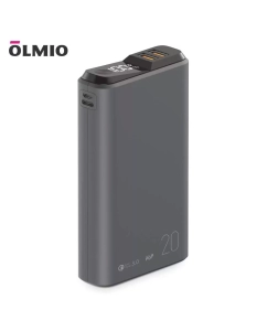 Купить Внешний аккумулятор Olmio QS-20 PD 20000 мАч, 20W, темно-серый в E-mobi