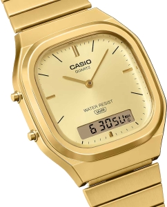 Купить Японские наручные часы Casio Vintage AQ-240EG-9A с хронографом  в E-mobi