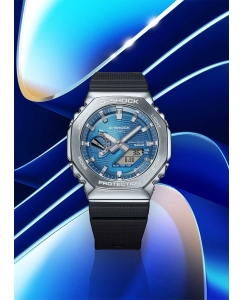 Купить Японские наручные часы Casio G-SHOCK GBM-2100A-2B с хронографом  в E-mobi