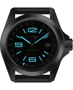 Купить Российские механические наручные часы ATTACHE OPEN-SPACE-GMT-BSILVER  в E-mobi