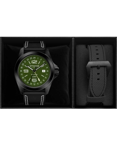 Купить Российские механические наручные часы ATTACHE OPEN-SPACE-GMT-BGREEN  в E-mobi