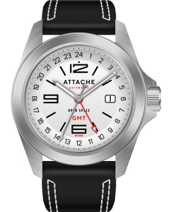 Купить Российские механические наручные часы ATTACHE OPEN-SPACE-GMT-SSILVER в E-mobi