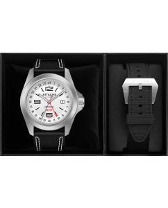 Купить Российские механические наручные часы ATTACHE OPEN-SPACE-GMT-SSILVER  в E-mobi