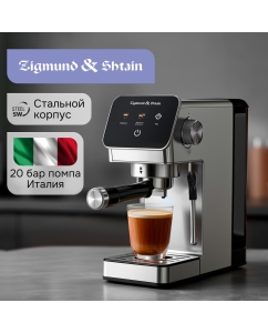 Купить Кофеварка рожковая Zigmund & Shtain ZCM-884 для молотого кофе, стальной в E-mobi